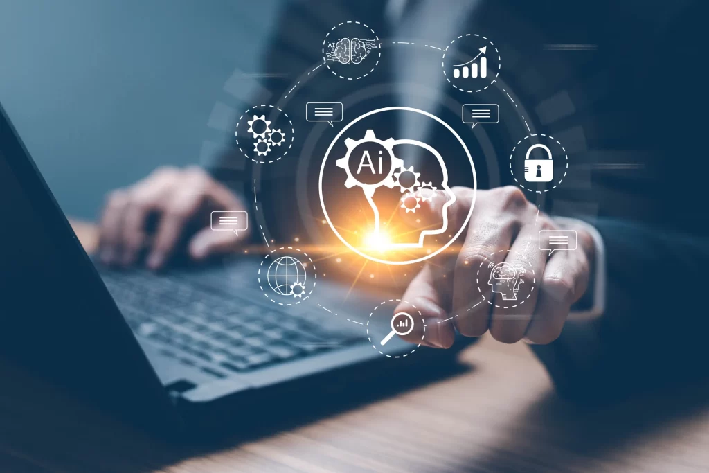 AI-driven marketing analytics dashboard showing business growth and ROI improvement for small businesses in 2026